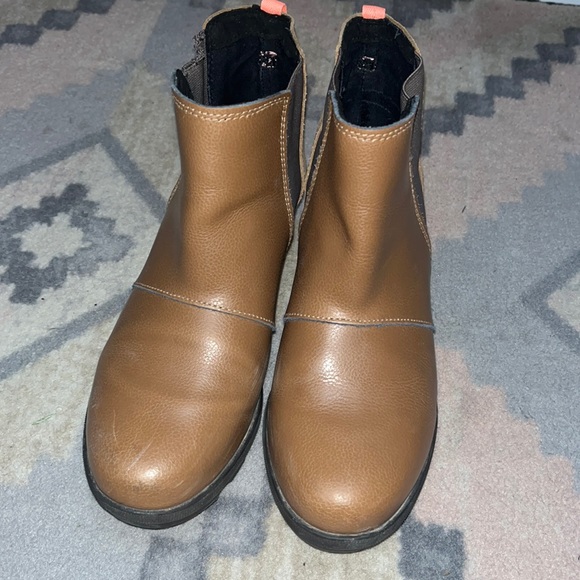 Sorel Joan of Arctic II Leather Sparkle Hidden Wedge Brown Boots. - Picture 2 of 13